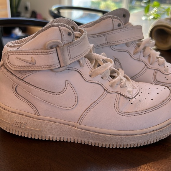 Nike Air Force 1 Mid White - Kid size 1Y - Picture 8 of 9